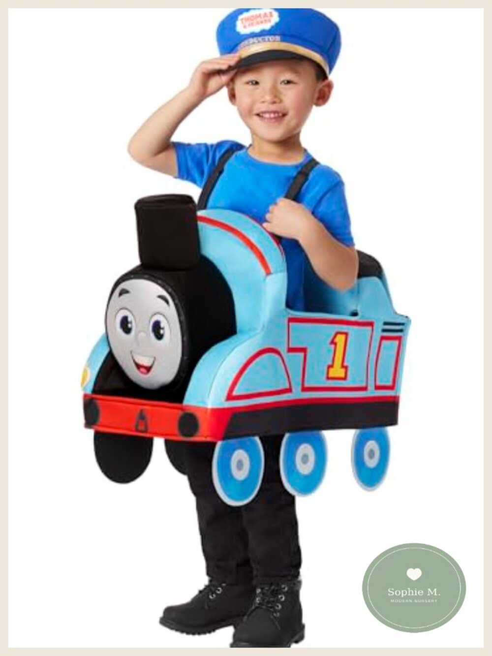 Thomas the Train Ride-Along Costume for Kids Includes Hat Polyester Halloween